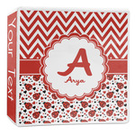 Ladybugs & Chevron 3-Ring Binder - 2 inch (Personalized)