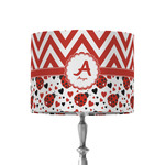 Ladybugs & Chevron 8" Drum Lamp Shade - Fabric (Personalized)