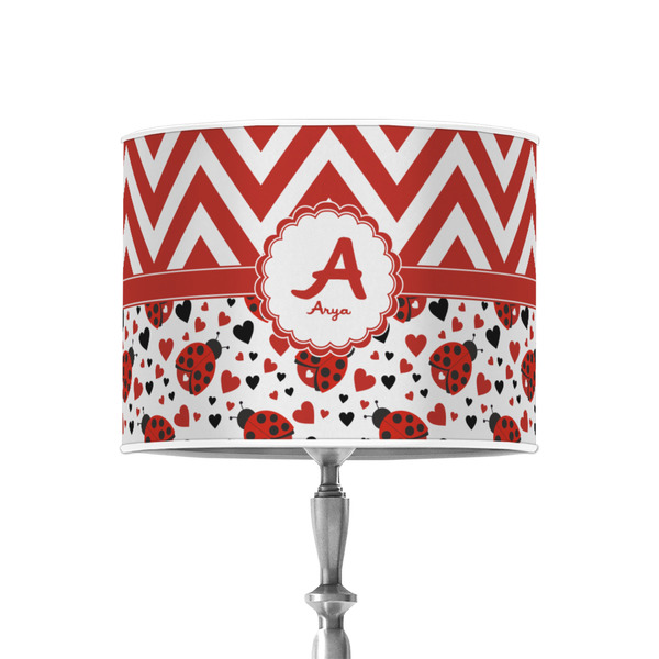 Custom Ladybugs & Chevron 8" Drum Lamp Shade - Poly-film (Personalized)