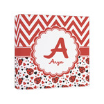 Ladybugs & Chevron Canvas Print - 8x8 (Personalized)