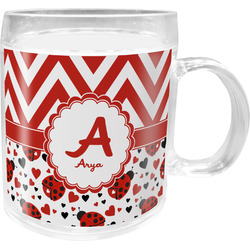 Ladybugs & Chevron Acrylic Kids Mug (Personalized)