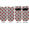 Ladybugs & Chevron Adult Ankle Socks - Double Pair - Front and Back - Apvl