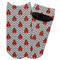 Ladybugs & Chevron Adult Ankle Socks - Single Pair - Front and Back