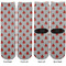 Ladybugs & Chevron Adult Crew Socks - Double Pair - Front and Back - Apvl