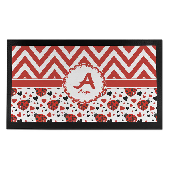 Custom Ladybugs & Chevron Bar Mat - Small (Personalized)