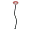 Ladybugs & Chevron Black Plastic 7" Stir Stick - Oval - Single Stick