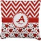 Ladybugs & Chevron Burlap Pillow 16"