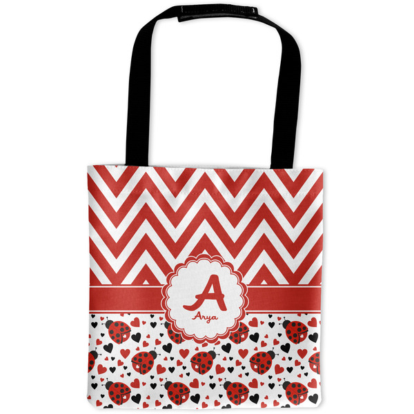 Custom Ladybugs & Chevron Auto Back Seat Organizer Bag (Personalized)