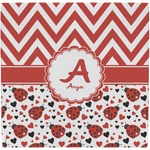 Ladybugs & Chevron Ceramic Tile Hot Pad (Personalized)