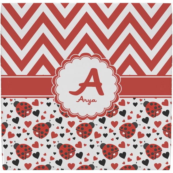 Custom Ladybugs & Chevron Ceramic Tile Hot Pad (Personalized)