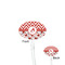 Ladybugs & Chevron Clear Plastic 7" Stir Stick - Oval - Front & Back