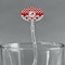 Ladybugs & Chevron Clear Plastic 7" Stir Stick - Oval - Main