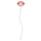 Ladybugs & Chevron Clear Plastic 7" Stir Stick - Oval - Single Stick