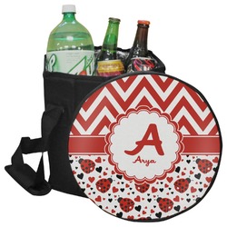 Ladybugs & Chevron Collapsible Cooler & Seat (Personalized)