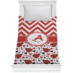 Ladybugs & Chevron Comforter - Twin (Personalized)