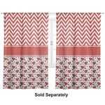 Ladybugs & Chevron Curtain Panel - Custom Size