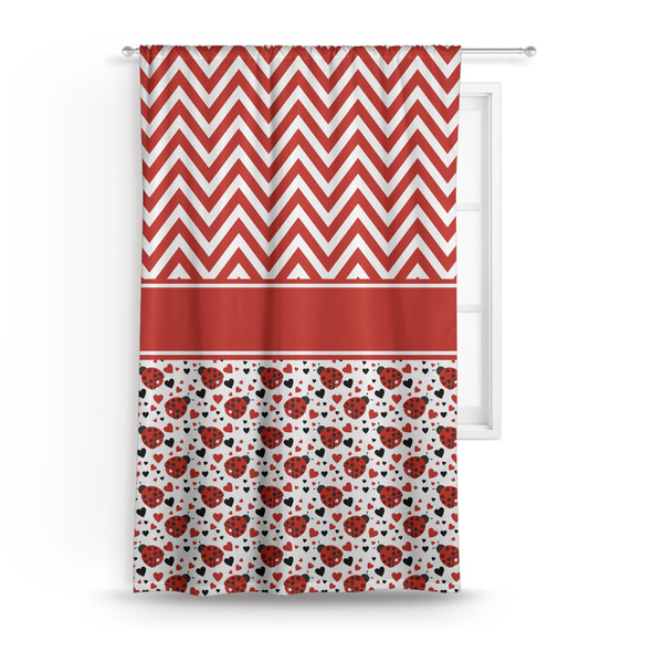 Custom Ladybugs & Chevron Curtain Panel - Custom Size