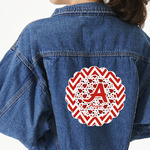 Ladybugs & Chevron Large Custom Shape Patch - 2XL (Personalized)