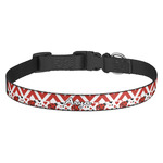 Ladybugs & Chevron Dog Collar - Medium (Personalized)