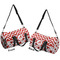 Ladybugs & Chevron Duffle bag small front and back sides