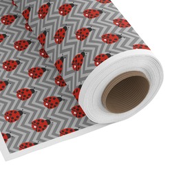 Ladybugs & Chevron Fabric by the Yard - Spun Polyester Poplin