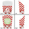 Ladybugs & Chevron French Fry Favor Box - Front & Back View