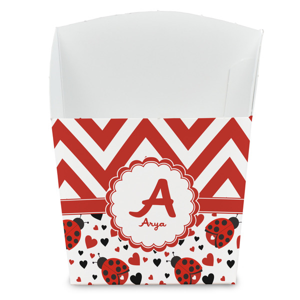 Custom Ladybugs & Chevron French Fry Favor Boxes (Personalized)