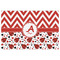 Ladybugs & Chevron Indoor / Outdoor Rug - 4'x6' - Front Flat