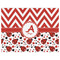 Ladybugs & Chevron Indoor / Outdoor Rug - 6'x8' - Front Flat