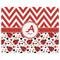 Ladybugs & Chevron Indoor / Outdoor Rug - 8'x10' - Front Flat