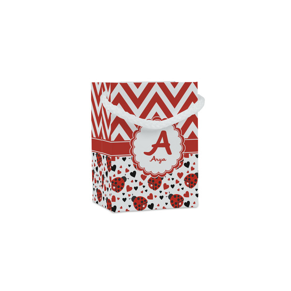 Custom Ladybugs & Chevron Jewelry Gift Bags - Matte (Personalized)