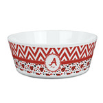 Ladybugs & Chevron Kid's Bowl (Personalized)