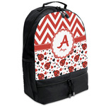 Ladybugs & Chevron Backpacks - Black (Personalized)