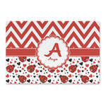 Ladybugs & Chevron Large Rectangle Car Magnet (Personalized)