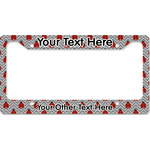 Ladybugs & Chevron License Plate Frame - Style B (Personalized)