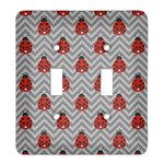 Ladybugs & Chevron Light Switch Cover (2 Toggle Plate)