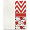 Ladybugs & Chevron Linen Placemat - Folded Half