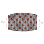 Ladybugs & Chevron Adult Cloth Face Mask - XLarge