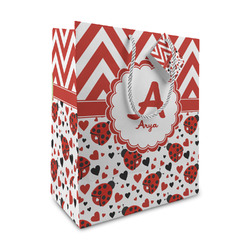 Ladybugs & Chevron Medium Gift Bag (Personalized)