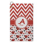 Ladybugs & Chevron Microfiber Golf Towel - Small (Personalized)