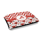 Ladybugs & Chevron Outdoor Dog Bed - Medium (Personalized)