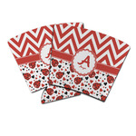 Ladybugs & Chevron Party Cup Sleeve (Personalized)