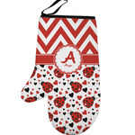 Ladybugs & Chevron Left Oven Mitt (Personalized)