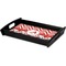 Ladybugs & Chevron Serving Tray Black - Corner