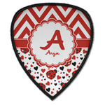 Ladybugs & Chevron Iron on Shield Patch A w/ Name and Initial