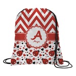 Ladybugs & Chevron Drawstring Backpack (Personalized)