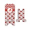 Ladybugs & Chevron Stylized Phone Stand - Front & Back - Small