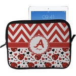 Ladybugs & Chevron Tablet Case / Sleeve - Large (Personalized)