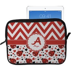 Ladybugs & Chevron Tablet Case / Sleeve - Large (Personalized)