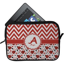 Ladybugs & Chevron Tablet Case / Sleeve - Small (Personalized)